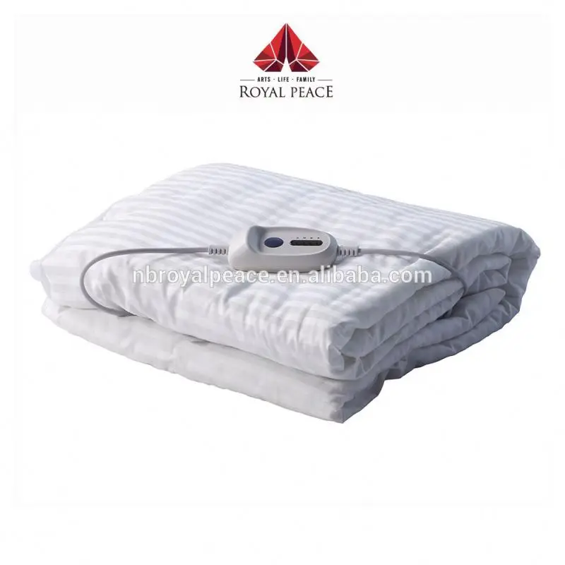 
Best Design Stripe PTC/NTC protection Waterproof Electric Mattress Pad 