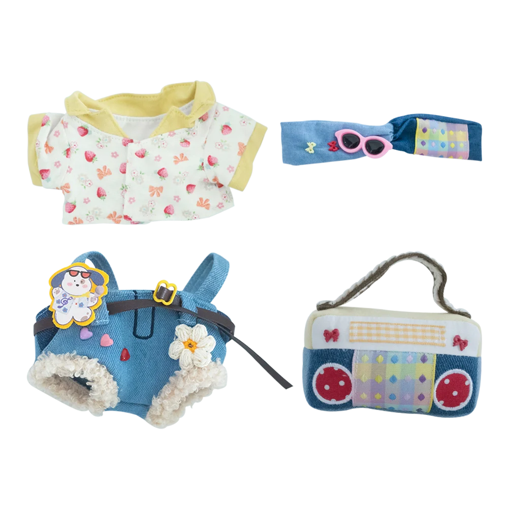 Original custom plush doll clothes costume workwear suit shirt custom 20cm plush doll with clothes