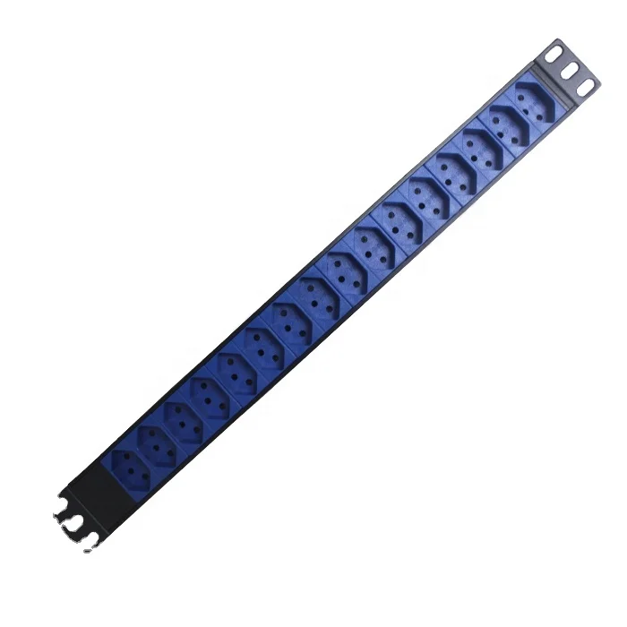1U Rackmount Aluminum Material 16 Ways 10A 220V Swiss PDU