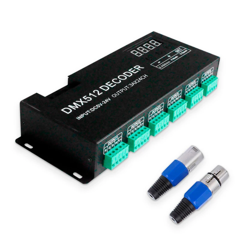 Hot Selling 24 Channel  dmx rgbw 24v decod dmx512 controller dmx controller For Stage Lamps Or Modules