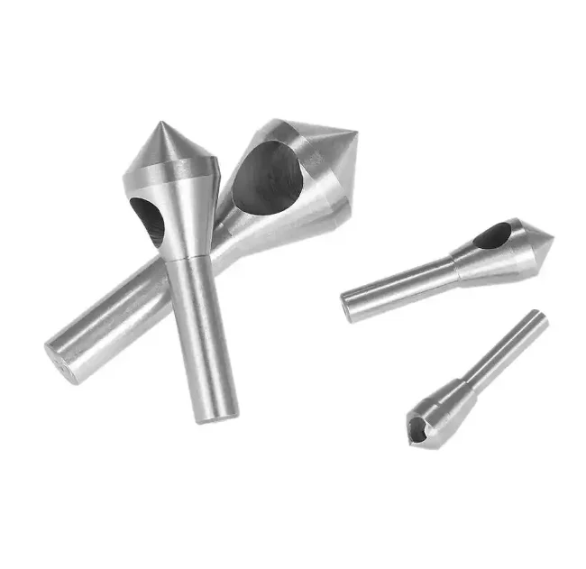 4pcs Countersink drill Bit Woodworking Deburring Drill perforator High Speed Steel drill bits Set Hole Saw Round Shank Chamfer