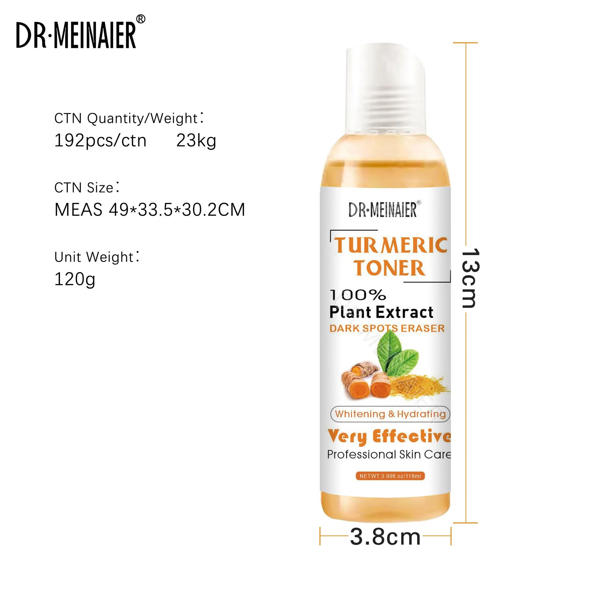 Wholesale Moisture Whitening Turmeric Water Toner Effective Anti-acne Brightening Firming Skin Corrector Face Toner
