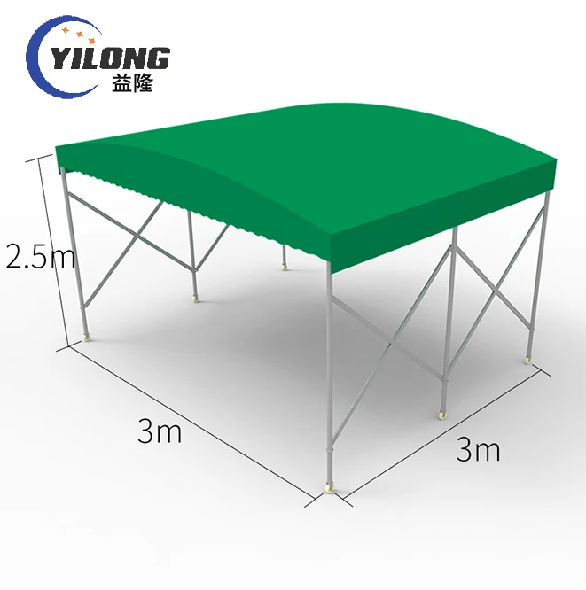 Easy installation canvas roof steel structure retractable tunnel tents