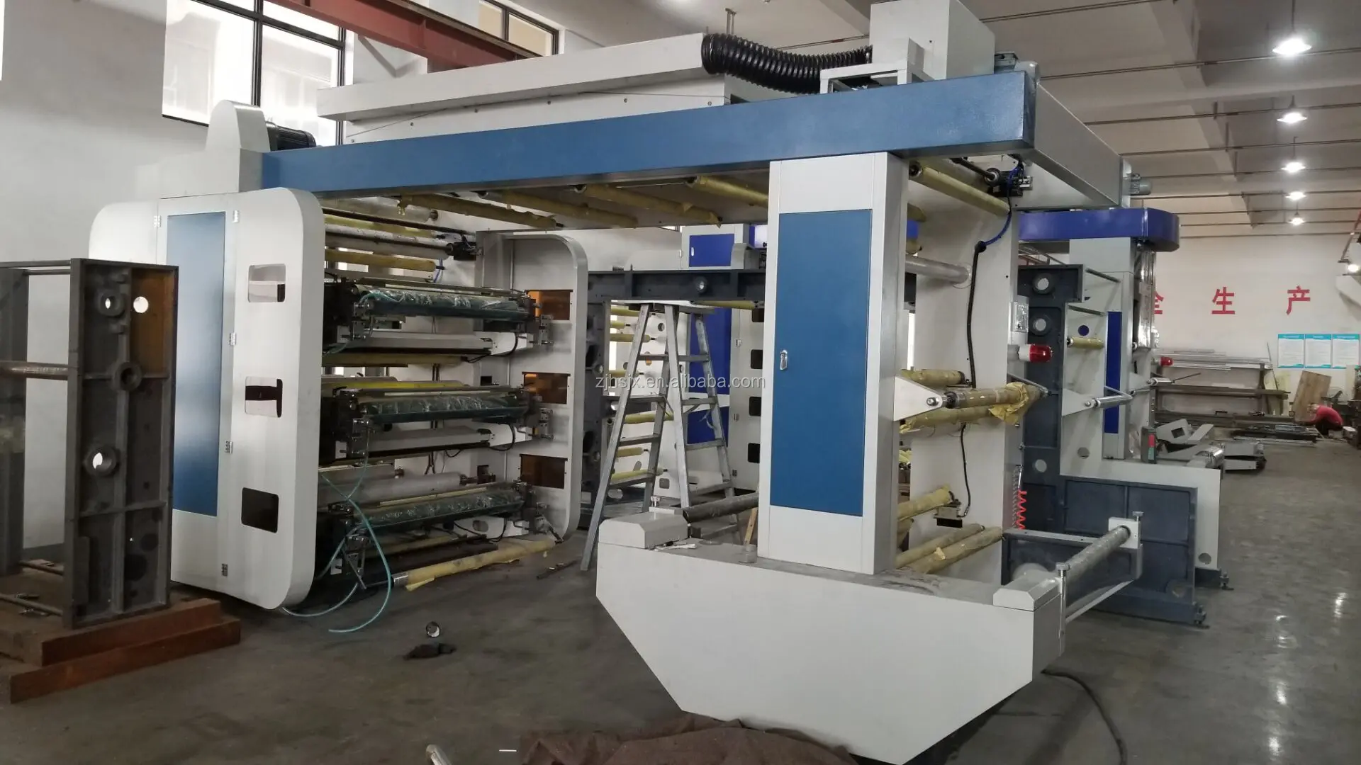 YTB-61200 High speed thermal paper and plastic film flexo roll to roll printing machine 5 color