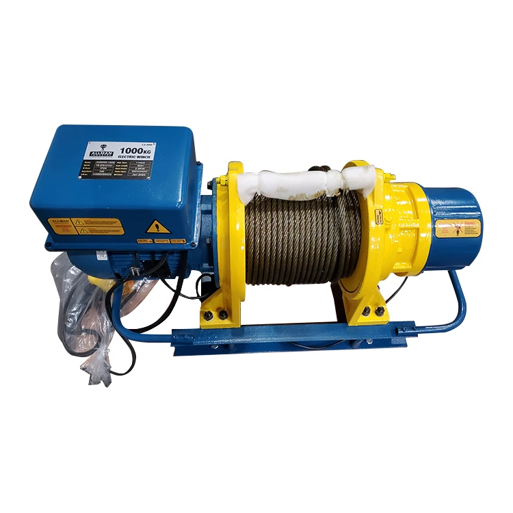 60m/100m Single Speed Pendant Control /  Wireless Remote Control 1 Ton Electric Winch