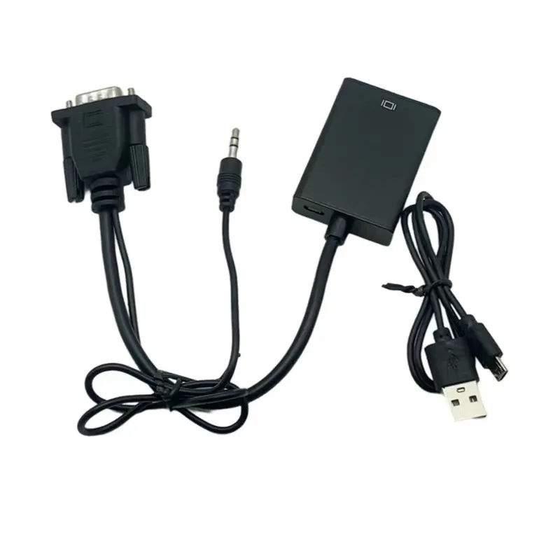 Factory spot with audio HD VGA to HD-MI computer to TV transfer cable conversion line