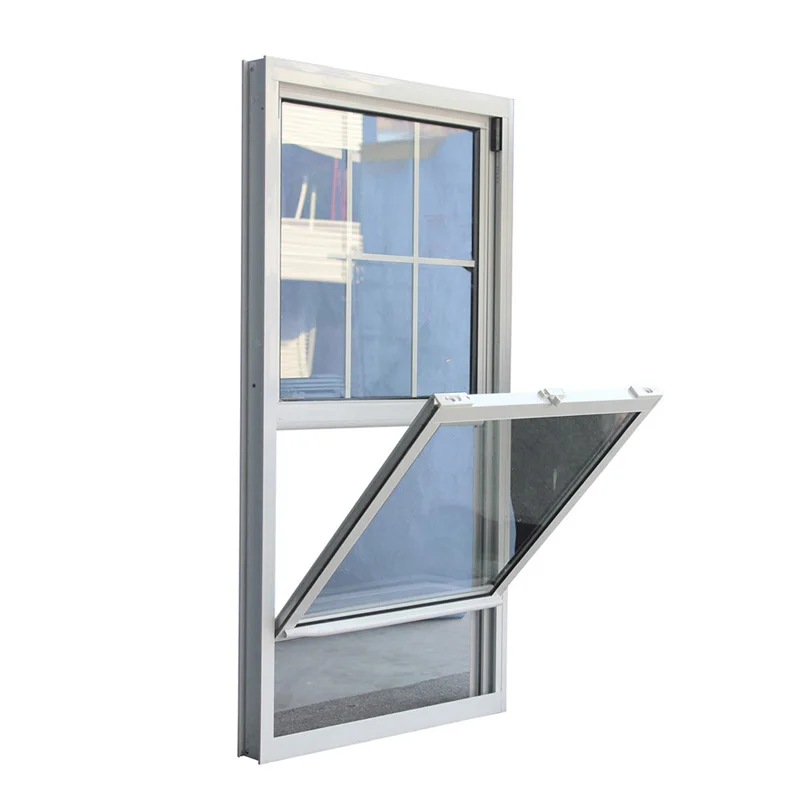 aluminium double hung windows frosted glass bathroom vertical sliding window