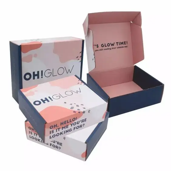 Custom Logo shipping mailer box Cardboard Print Fold Gift Mailing Paper Packaging Corrugated Box for Underwear, T shirt