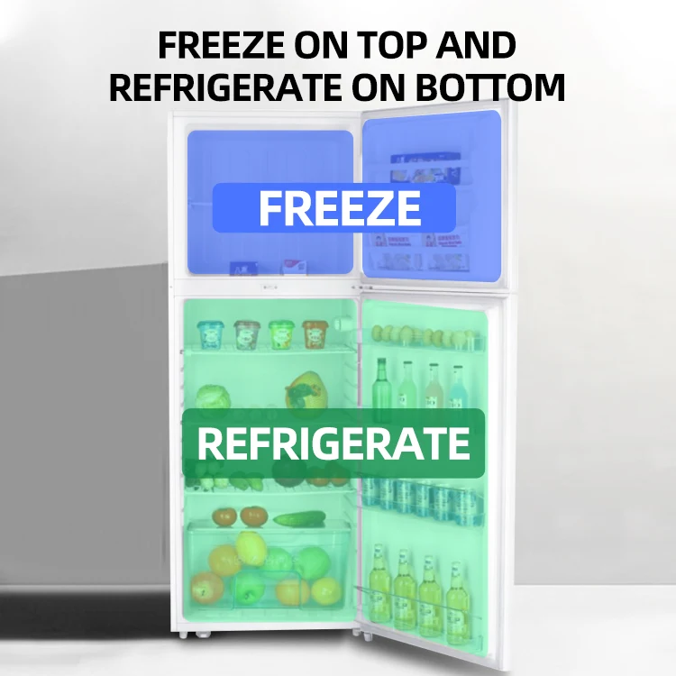 118L Hot sales double doors top freezer american fridge for home refrigerator commercial fridge refrigerator BCD-118