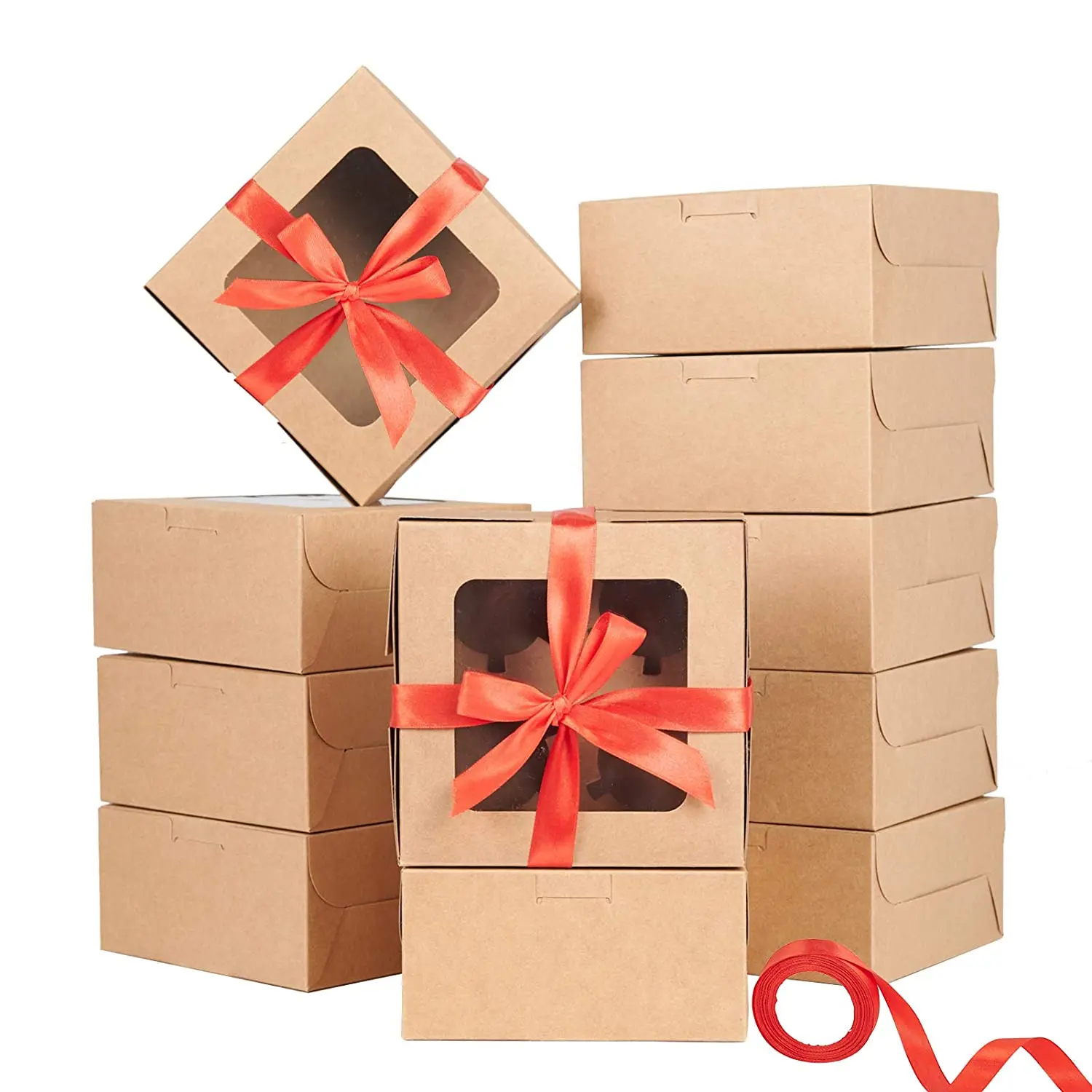 Hot Sale Bulk Cake Cup Food Wrapping Kraft Paper Takeaway Paper Packaging Cake Box