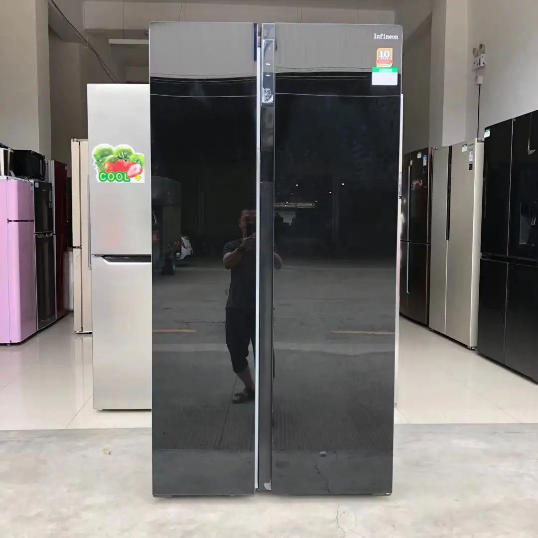 570L liter french door refrigerator with water dispenser variable frequency temperature control air cooled Frost-Free