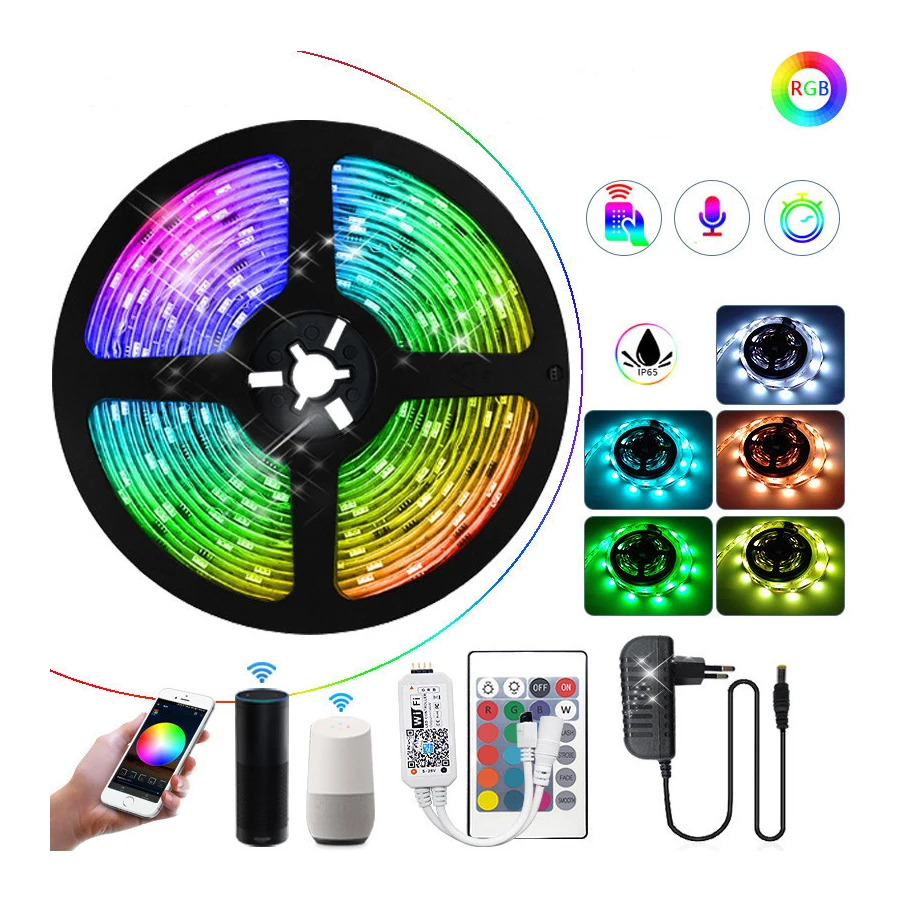 LED Strip Light RGB 5050 SMD Flexible Ribbon Waterproof RGB 5050Neon Flex 220V Rgb Led Strip Light