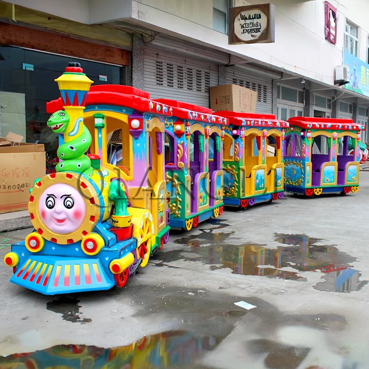 Amusement Park Rail Electric Tourist Train Tracks Shopping Mall Playground  Ride On Train With Track For Adults