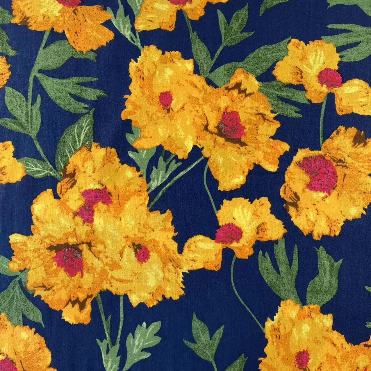 Hot Selling Flower Pattern 100% Pure Cotton Poplin Custom Printed Cut Piece Floral Woven Cotton Fabric for Dress and Skirts