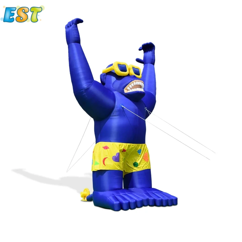 Inflatable Black Custom Logo Advertising Inflatable Monkey Giant Inflatable Gorilla Model For Promotion Event