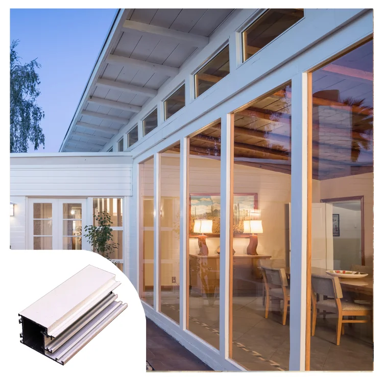Commercial aluminum window frames glass profile aluminium door parts profiles