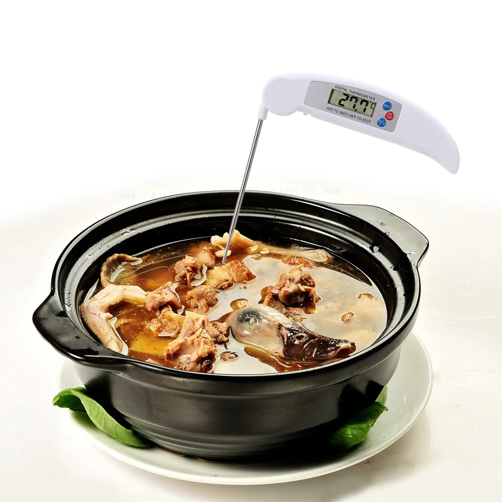 MJ High Quality Foldable Food Bbq Thermometer Probe Digital Meat Instant Read Meat Thermometer For Kitchen Cooking Barbecue