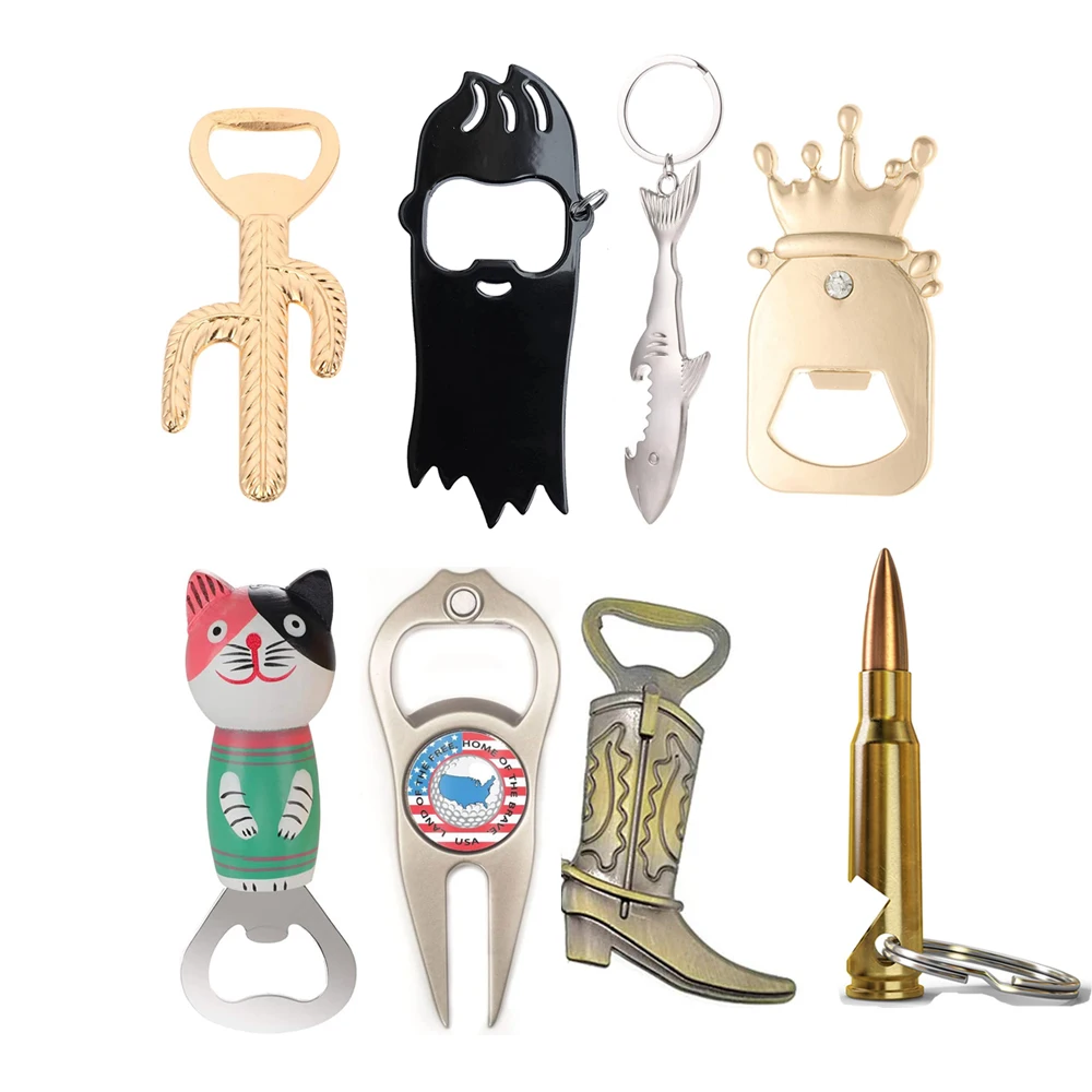 Custom Personalised Bullet Shell Bottle Opener Mini Carabiner Paracord Butterfly Knife Wallet Metal Bottle Opener Multi Card