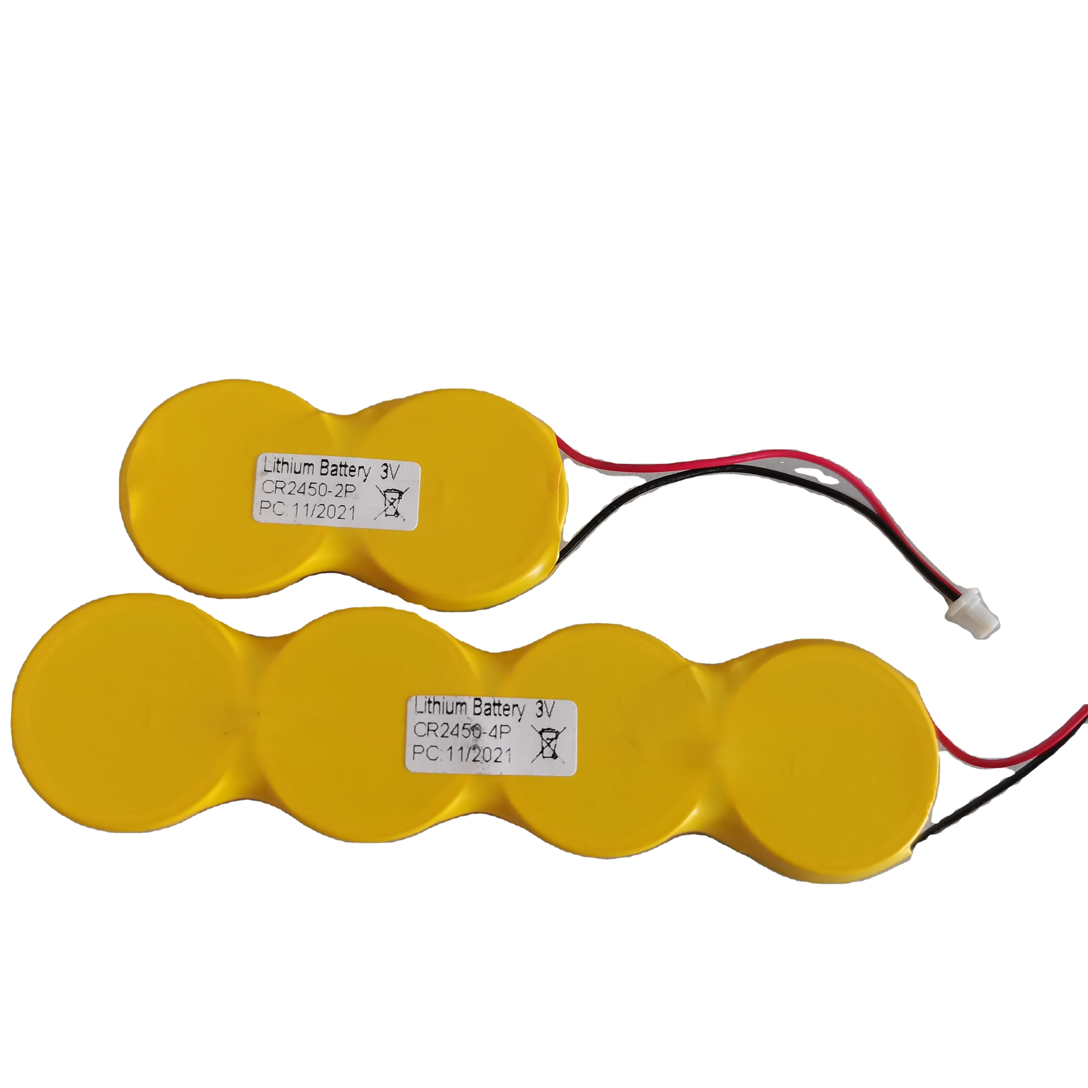 Fast Delivery Customized CR2450-3P Button Cell Lithium Battery Pack CR2450 Battery Pack 3P 1800mah 3v for Tags ESL