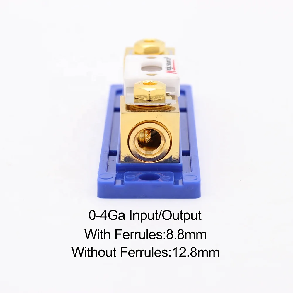 Медный автомобильный стерео аудио встроенный ANL держатель предохранителя 0 2 4 Калибр с предохранителем 100 А