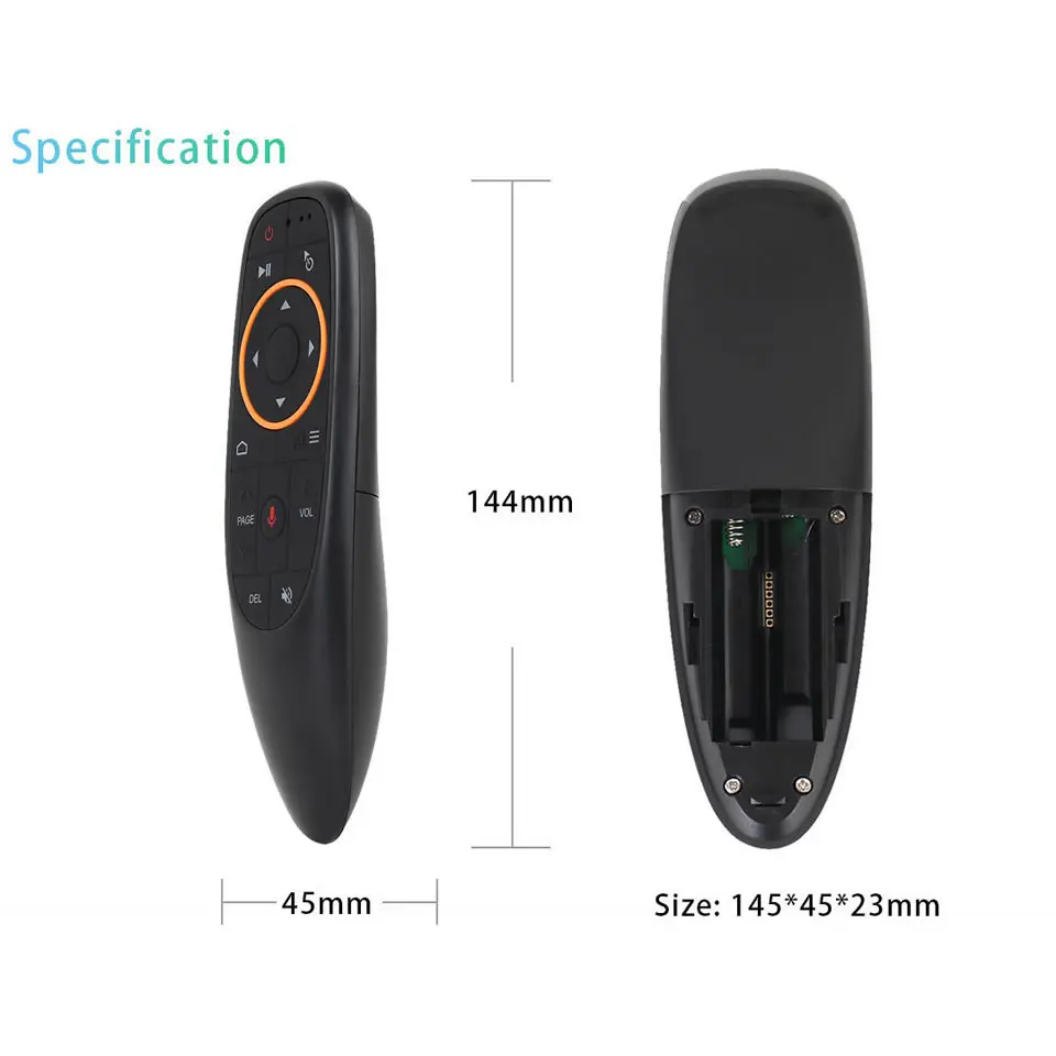 G10 Smart Voice Remote Control 2.4G RF Gyroscope Wireless Air Mouse G10S for X96 mini H96 MAX A95X F3 Android TV Box 06.jpg