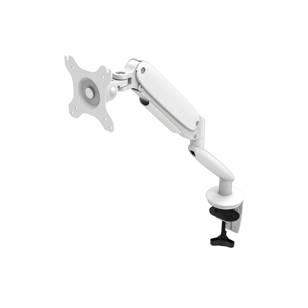 Space Saving Flex Monitor Arm Clamp Aluminum for Computer Accessories Single Monitor Mount with Gas Spring Arms