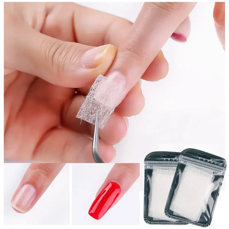Manicure Fiber Sheet Builder Nail Wrap Non Woven Fiber Gel Nail Care Tool Silk Fiberglass Nail Extension