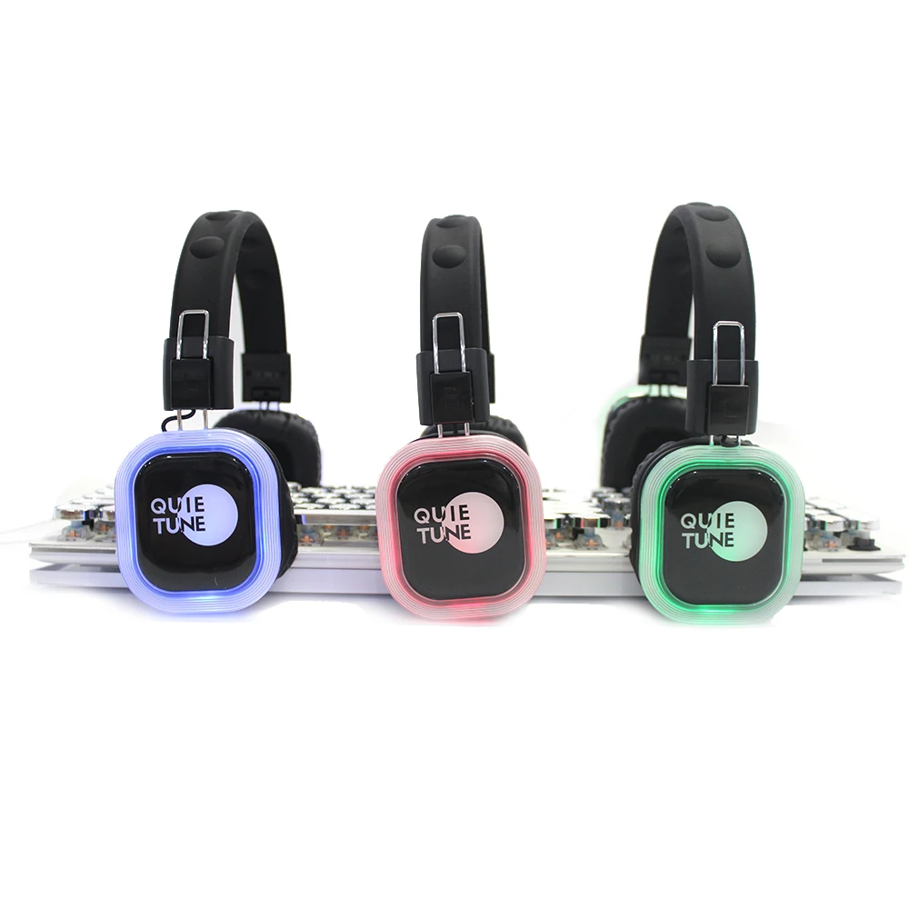 F39 500M wholesale Silent Disco Headphone control distance Quiet Party headset Stereo silent disco earphone