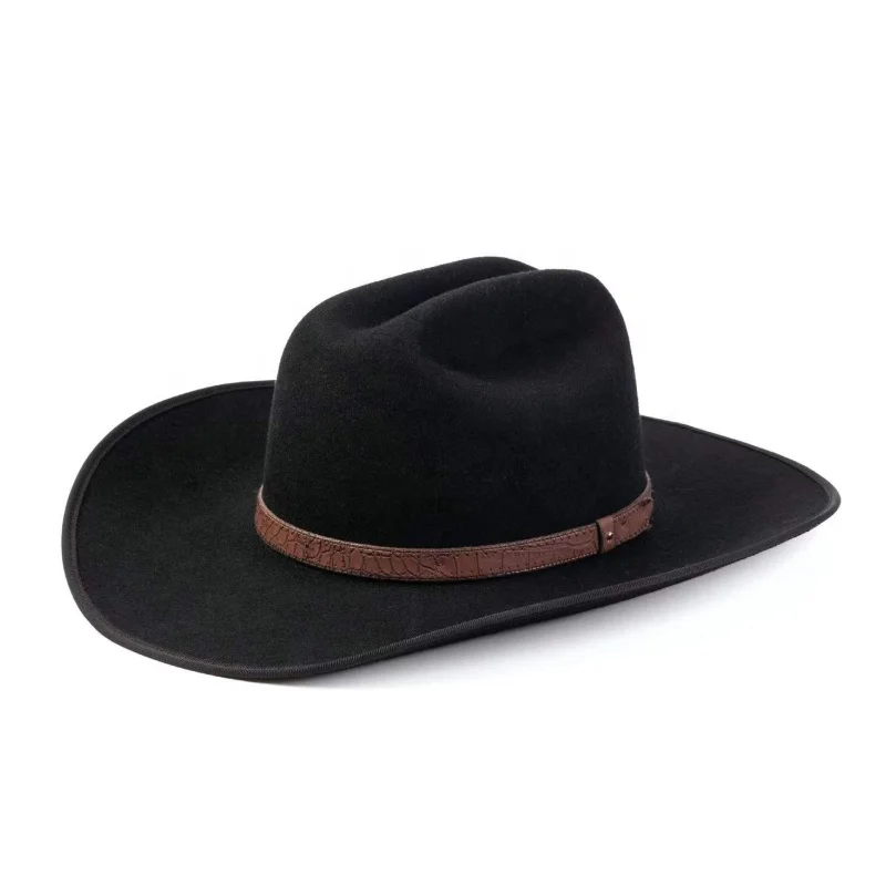 HUAYIA Модные 100% шерстяные ковбойские шляпы высокого качества в западном стиле