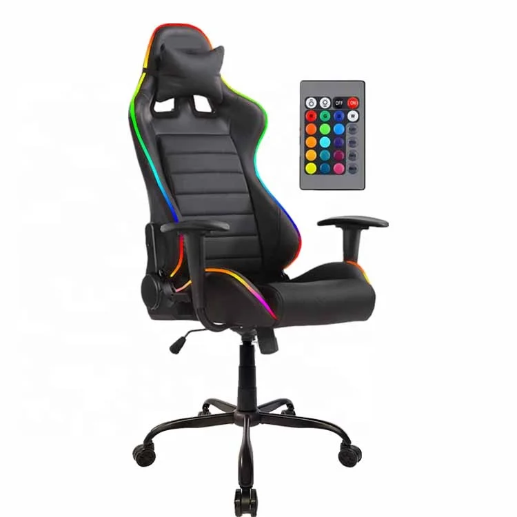 2021 NEW OEM design in stocked fast delivery RGB LED light race game chair ps4 pro 1tb silla gamer gaming chair racing seats