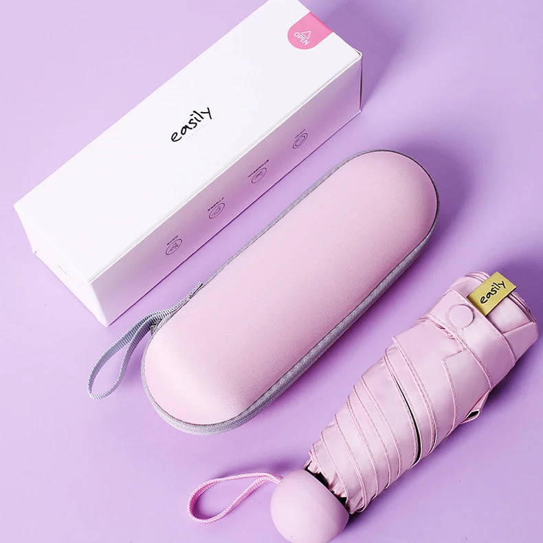 Good quality promotional small 5 folding gift umbrella hand open travel mini pocket umbrella