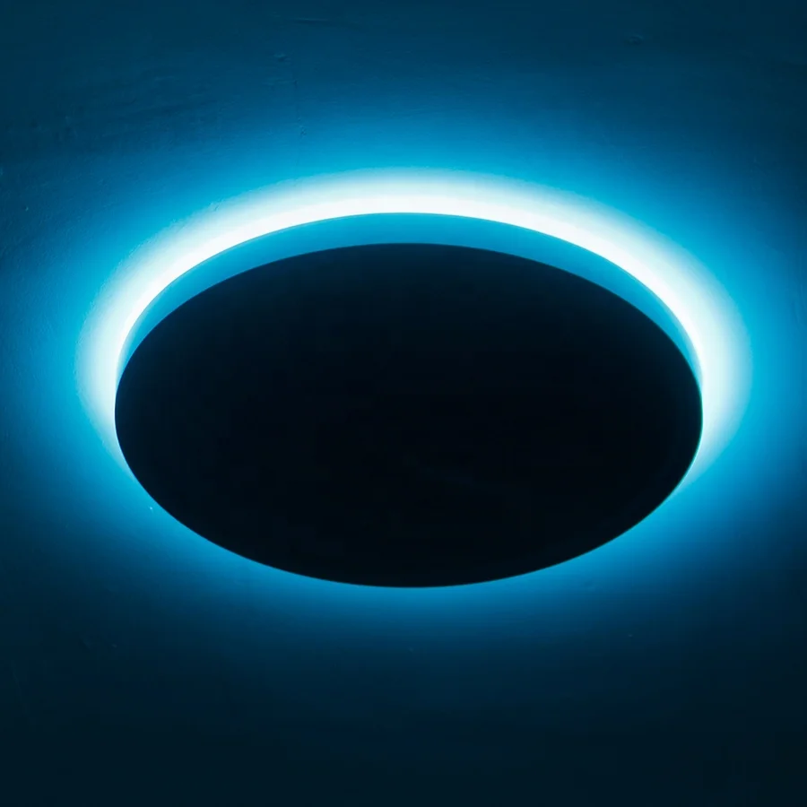 LED Music Ceiling Light with Speaker Smart APP Control 32W RGB Dimmable Round Mount Lighting for Bedroom Bathroom