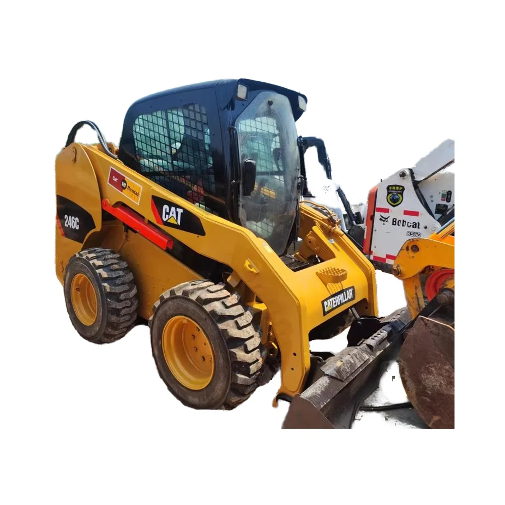 Hot selling Used Japan Imported Caterpillar  CAT246C  Mini Skid Steer Loader Second Hand Original Engine Cat small loader