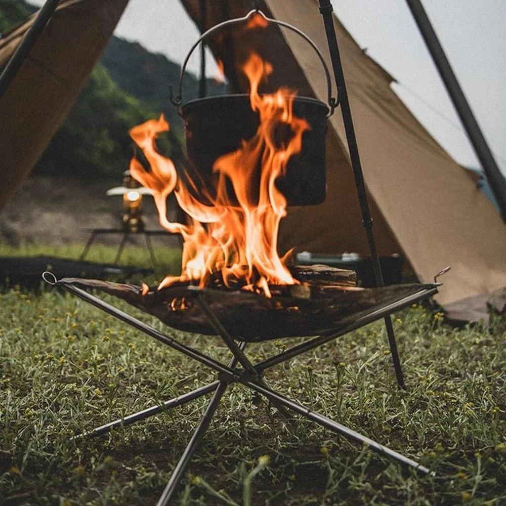 Amazon Hot Sale Outdoor Medium Foldable Camping Wood Pellet Wood Bbq Grill Smokeless Tabletop Wood Fire Pit