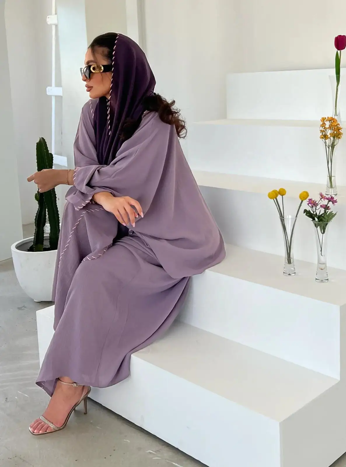 modeste ensembles robe musulmane pour femmes crepe black abaya de luxe