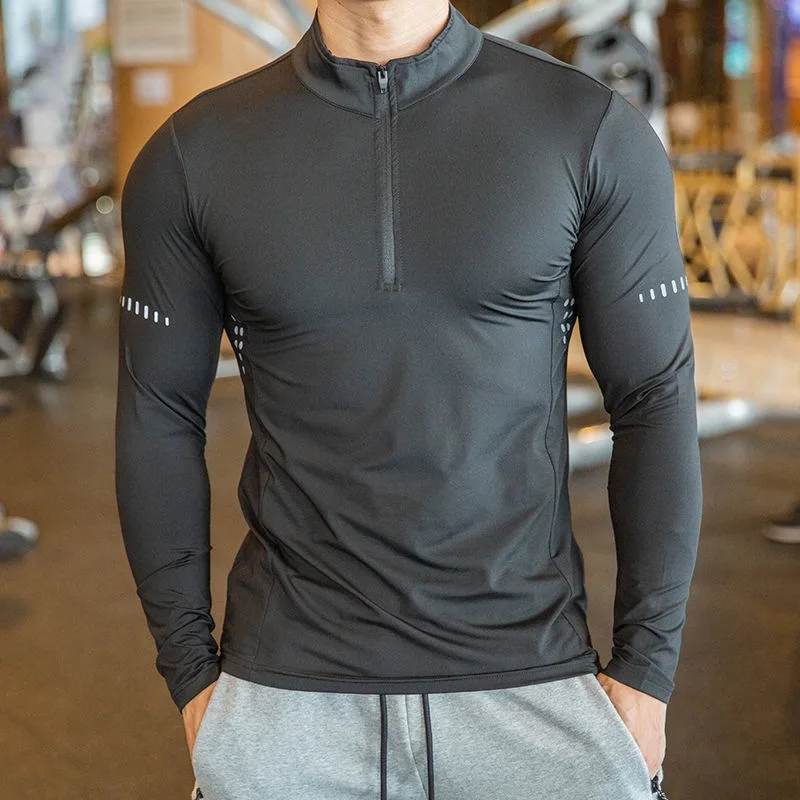 2023 Quick-drying Sports Tight Long-sleeved T Shirts Men Jogging Wear Fitness Training Clothes