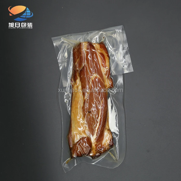 Custom size high barrier co-extrusion poly nylon vacuum chamber plastic frozen food packing bags for fish