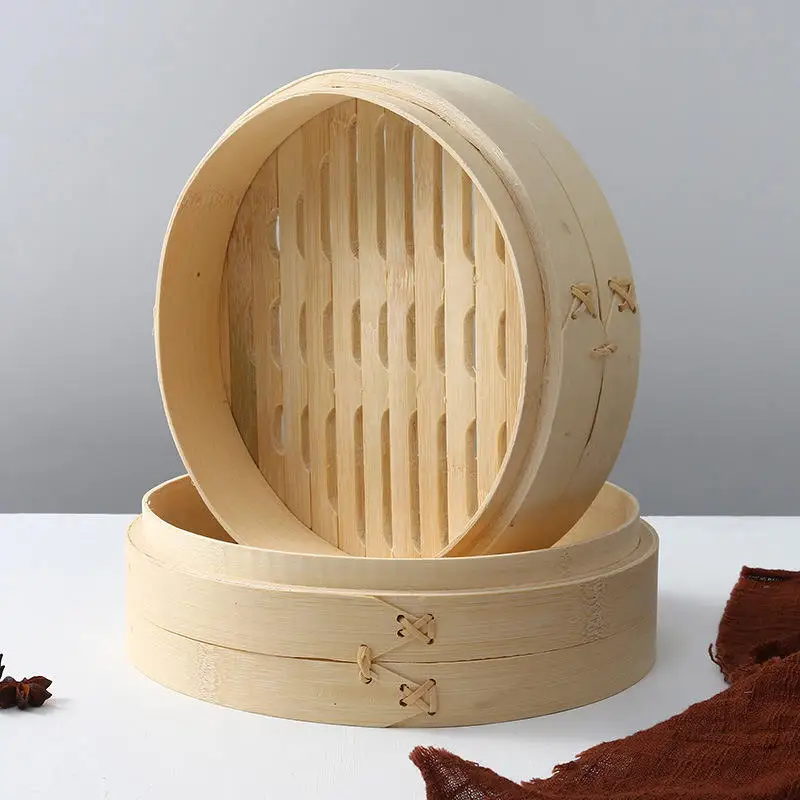 Commercial Weaving Dim Sum Rice 5cm Mini Bamboo Steamer Basket Small Order Size 60-70 Cm