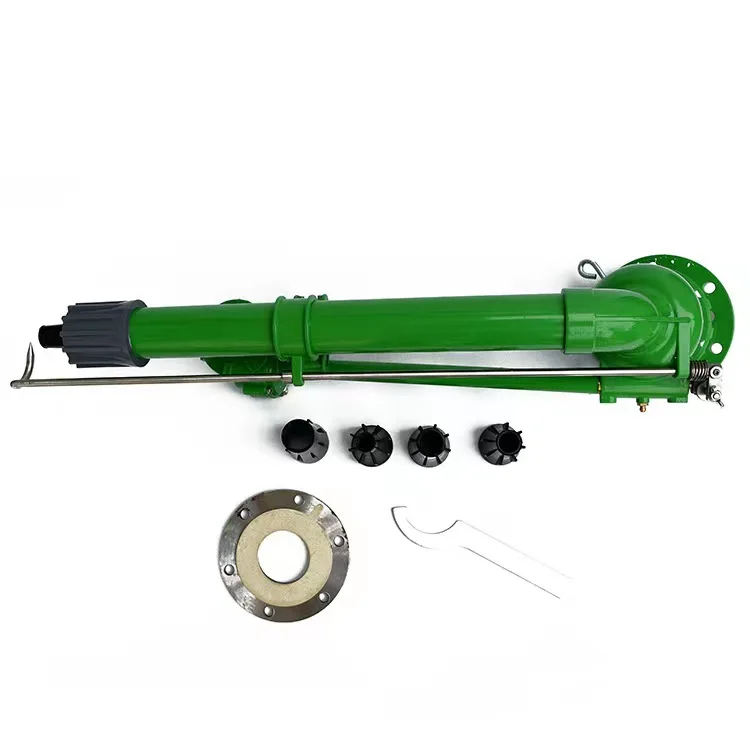 Field irrigators 40 and 50 spray long-range rain gun sprinklers