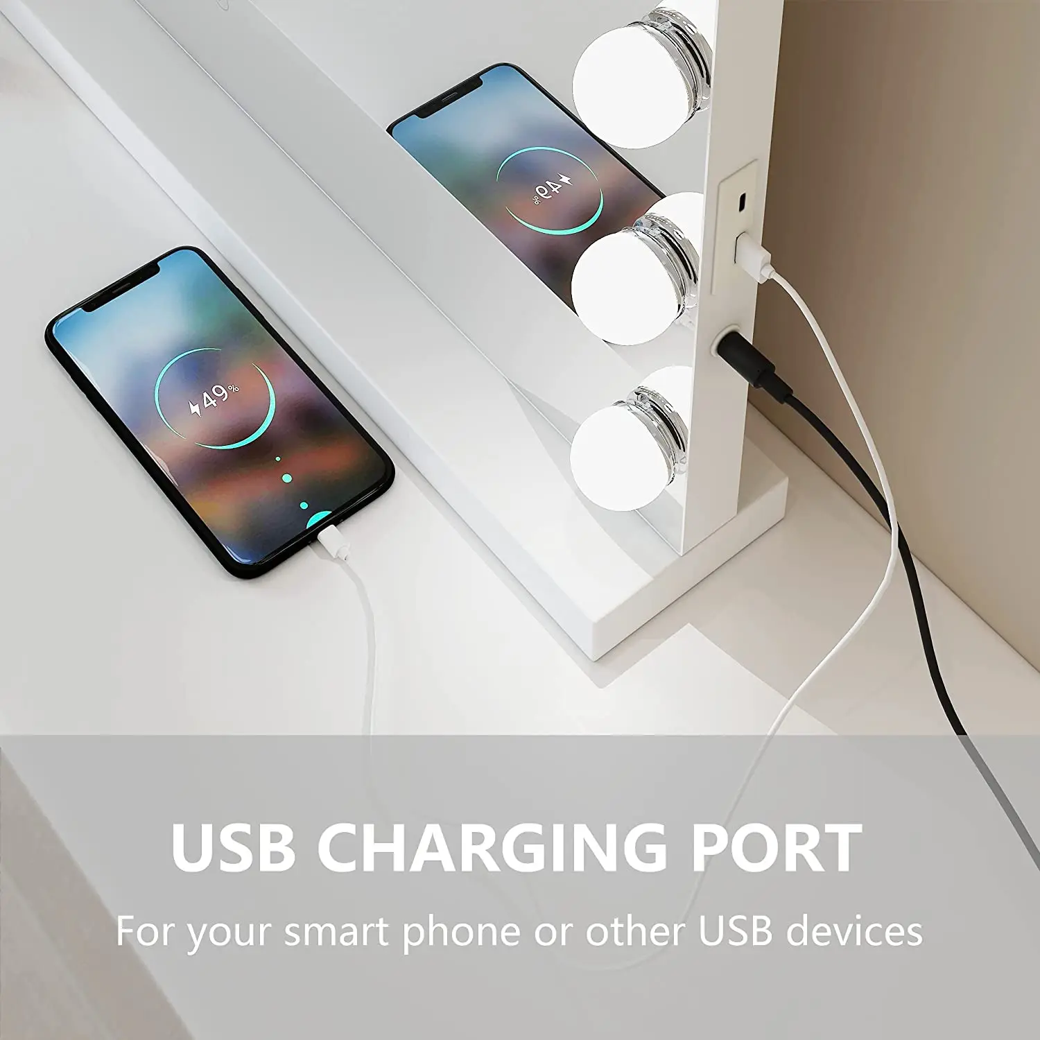 Vanity Led Standing Mirror Hollywood Style Bluetooth Vanity Mirror With Led Lights