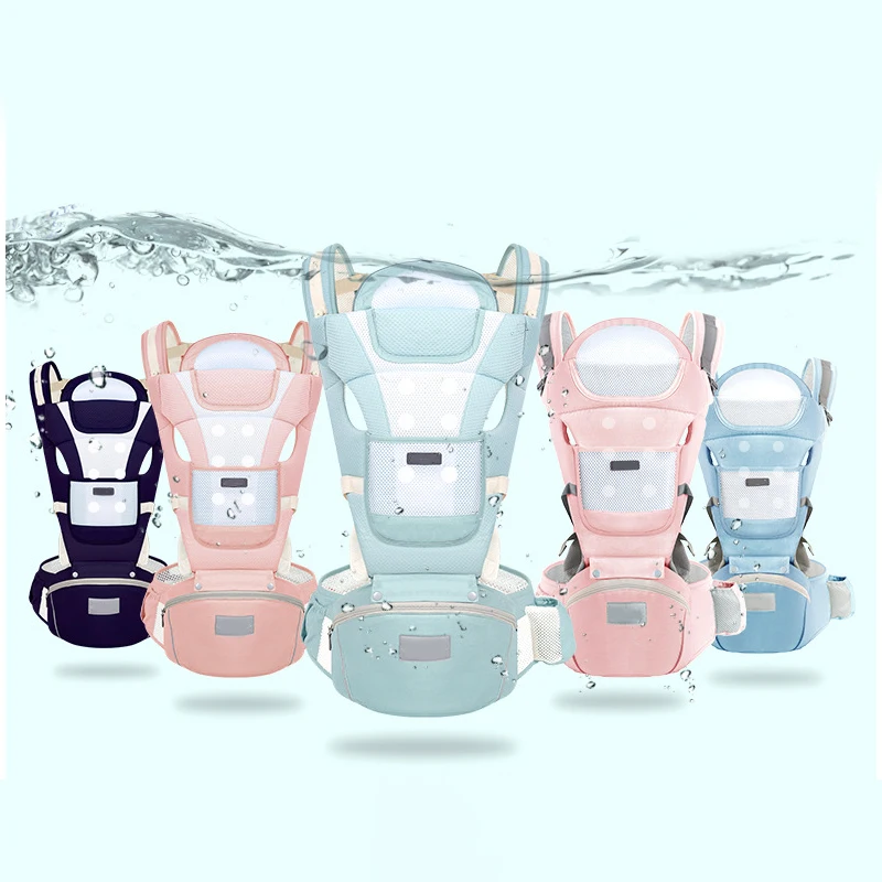 2021 best organic cotton baby carrier with Lumbar Support hipseat baby front pack carrier
