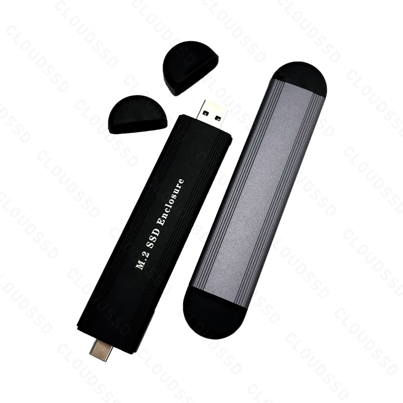 M2 Aluminum Super High-speed ngff Case To Usb C Ssd 2230 2242 2260 2280 M.2 Nvme Enclosure 3.1 Gen2