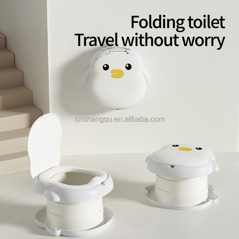 VSUCH baby folding toilet child bowl training outside travel in the car plastic portable toddler toilet seat kids potty toilet