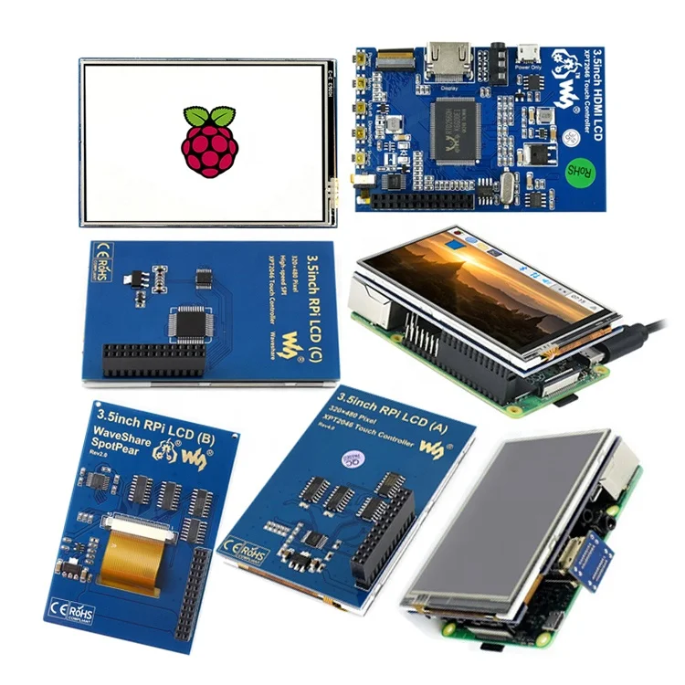 Высококачественный IPS SPI HDMI-совместимый ЖК-дисплей 480x320 3,5 дюйма резистивная панель TP 4 Raspberry Pi 3,5 дюйма TFT ЖК-сенсорный экран