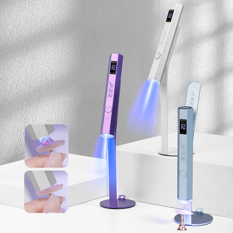 Customized Portable Nail Lamp with Stand up Nails Table Equipments UV Lamp Rhinestone Nail Lamp