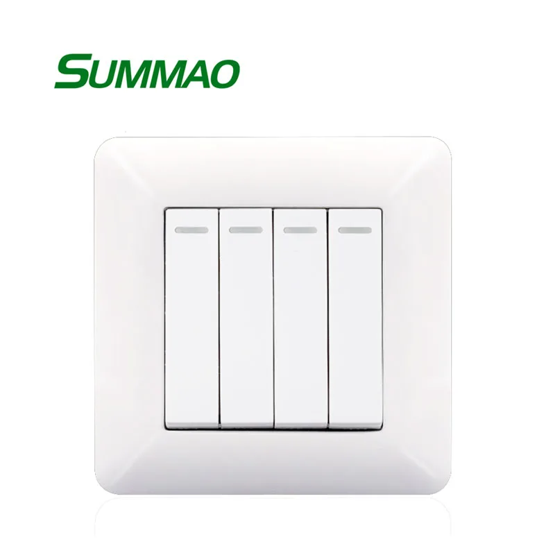 4Gang Настенные переключатели, оптовая продажа с фабрики водонепроницаемый детектор движения