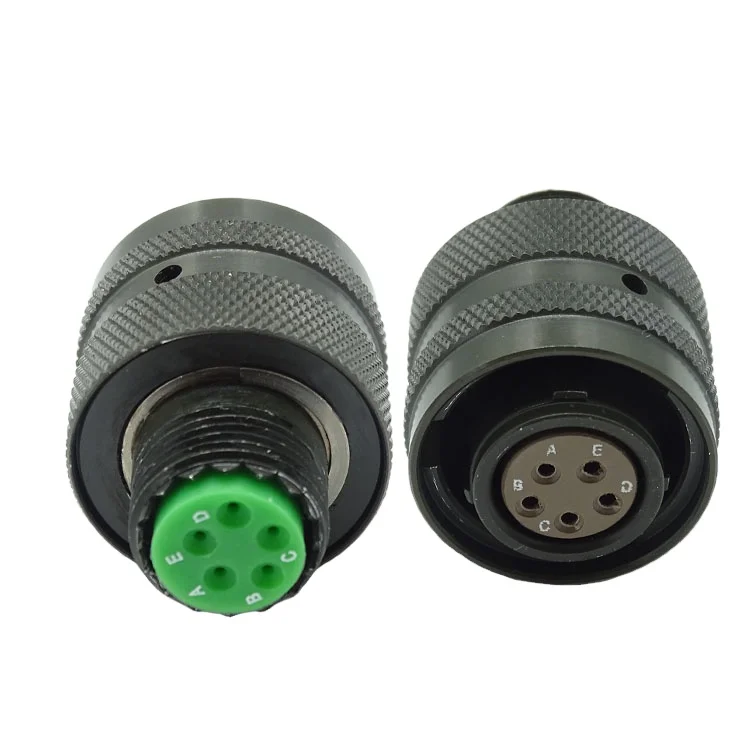 
Male MS27467T11B05S And Female MS27466T11B05P 5Pin Working current 7.5A Cadmium Plating Crimp Type Circular electrical connector 