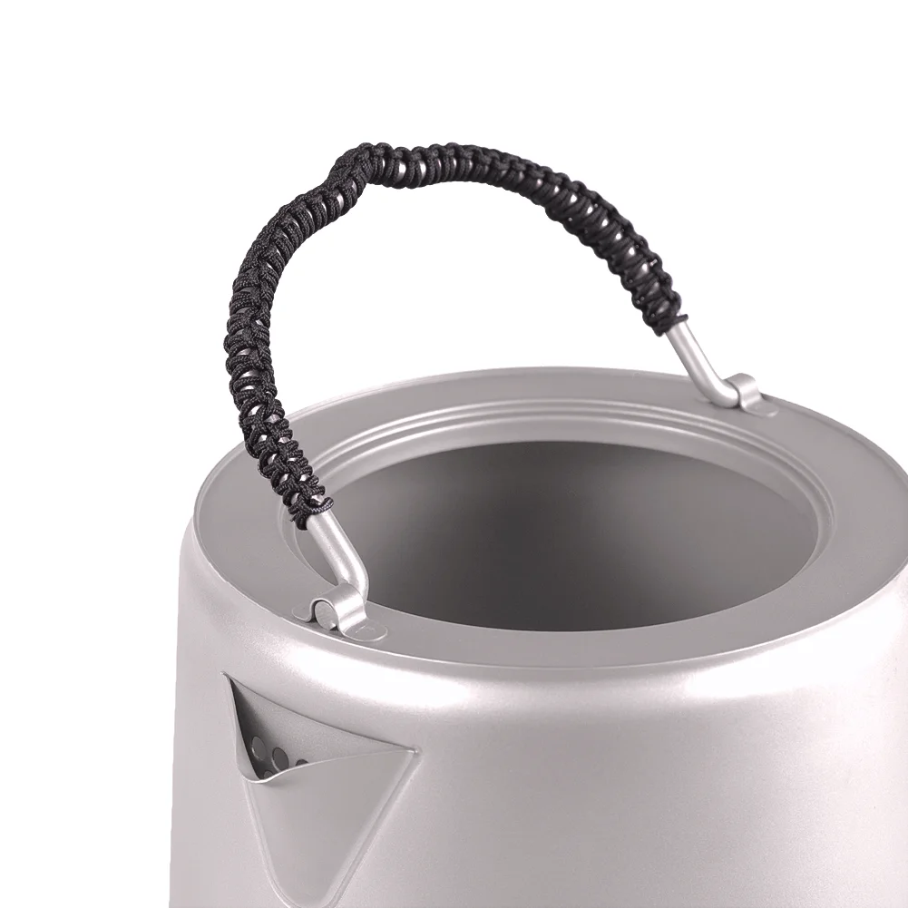 
1.4L/49fl oz camping titanium water kettle with filter with handle 