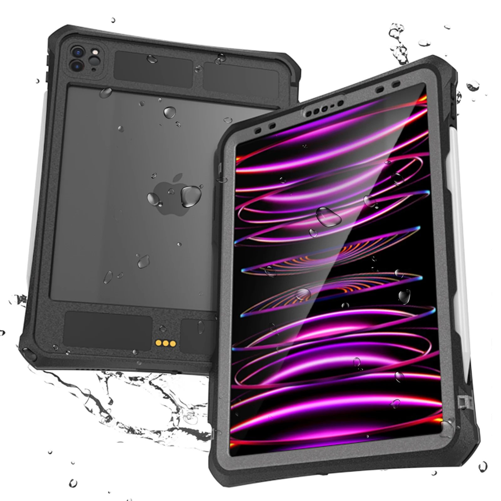 ShellBox Waterproof Case for iPad Pro 2022/2021/2020 11inch Full-Body Heavy Duty Shockproof Protective Cover with Kickstand