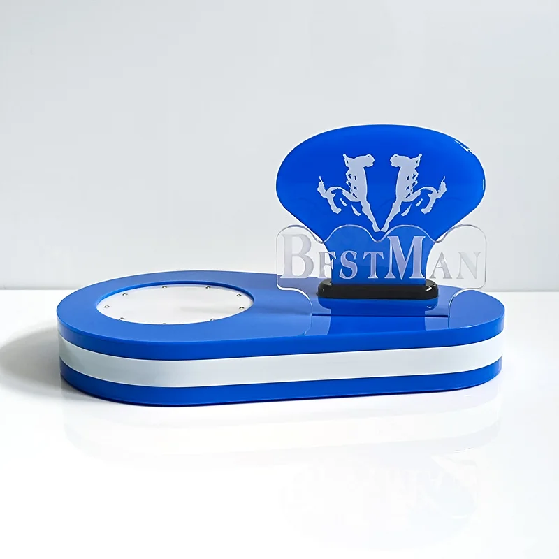 Wholesale Clear Acrylic Wine Bottle Rack Led Light Wine Display Rack For Bar